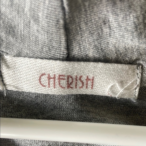 Cherish Gray Twist Crossover Shirt - Picture 4 of 4